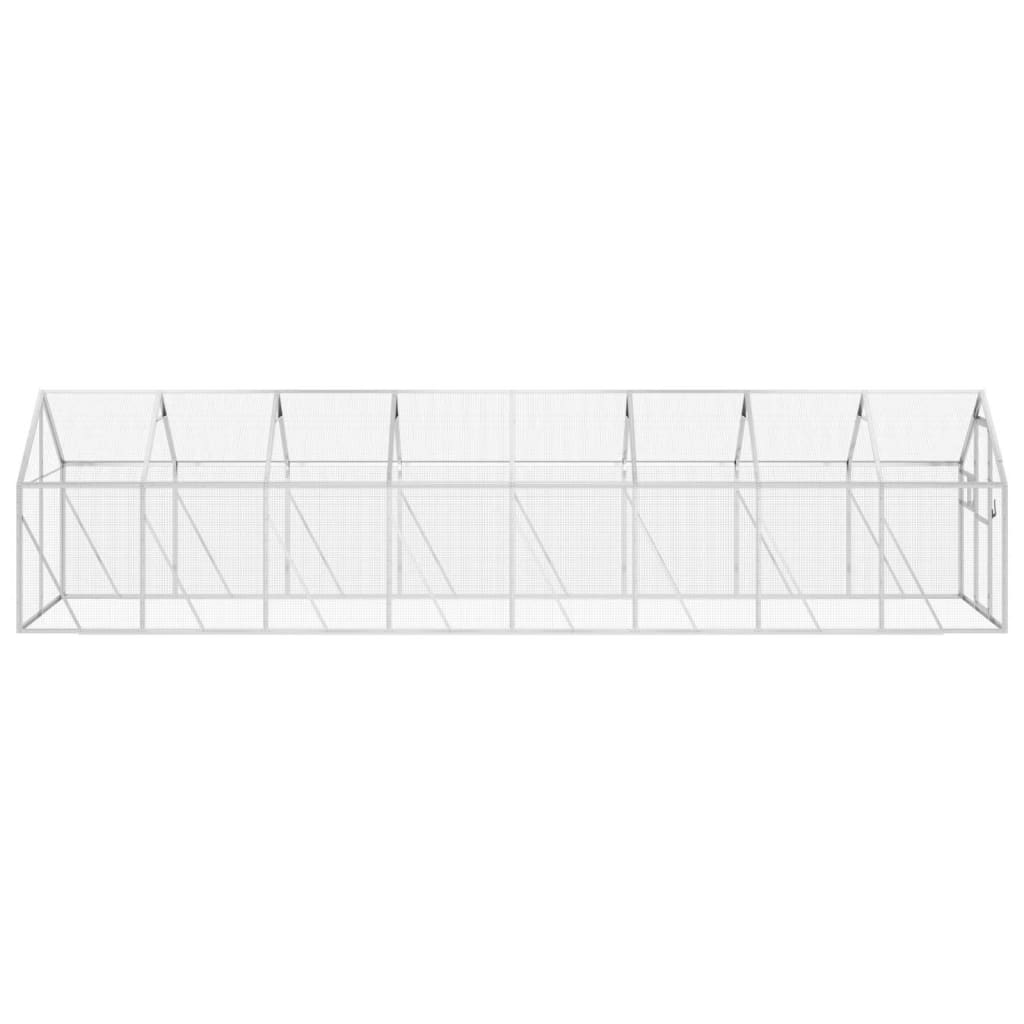 Kavez za ptice srebrni 1,79x8x1,85 m aluminijski