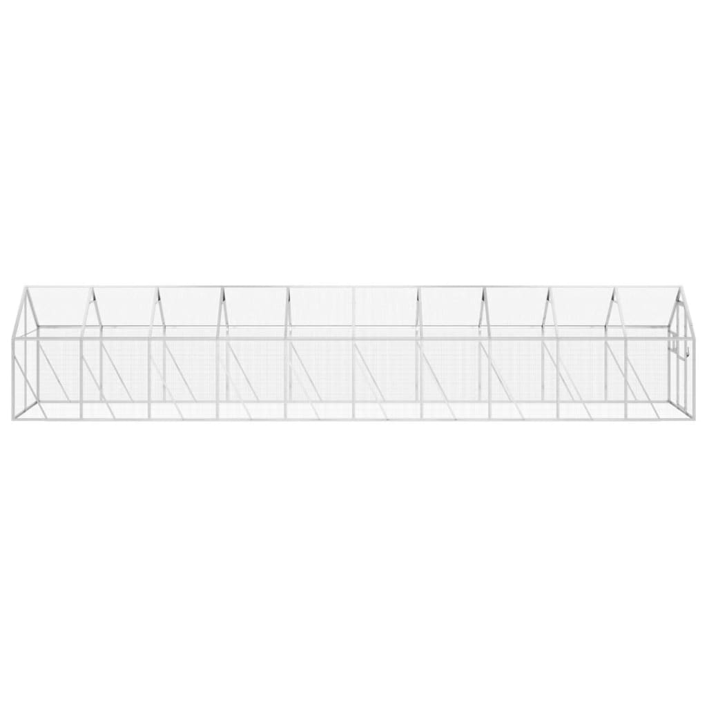 Kavez za ptice srebrni 1,79x10x1,85 m aluminijski
