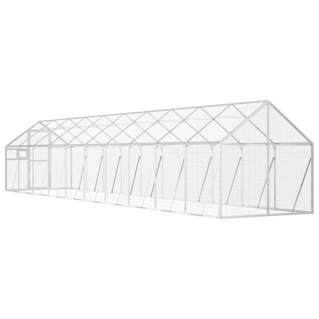 Kavez za ptice srebrni 1,79x10x1,85 m aluminijski