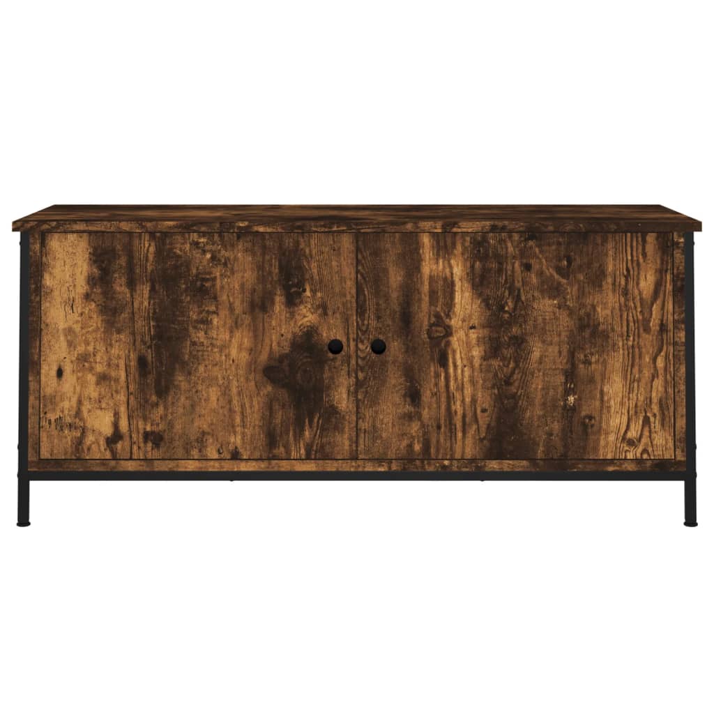 TV ormarić s vratima boja hrasta 102x35x45 cm konstruirano drvo