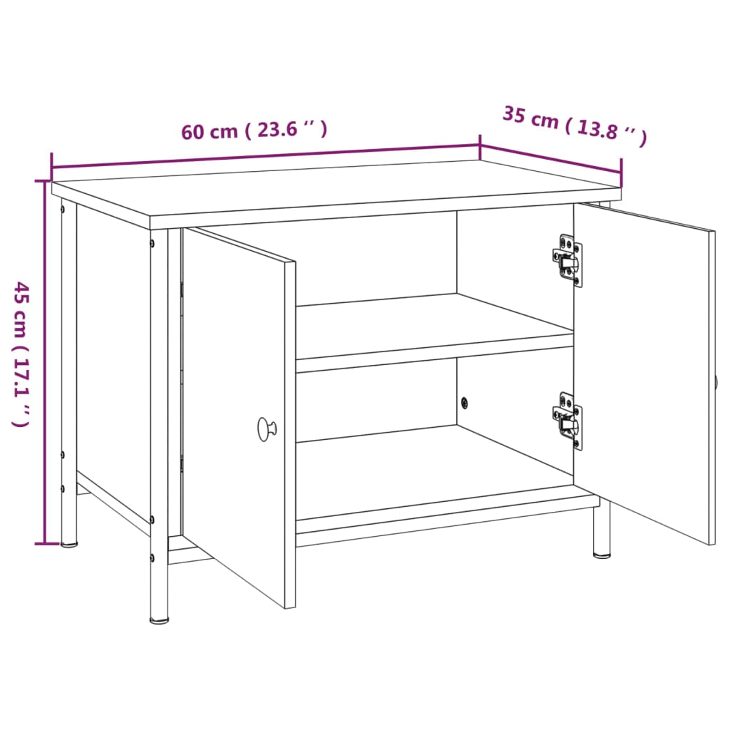 TV ormarić s vratima crni 100x35,5x45 cm od konstruiranog drva
