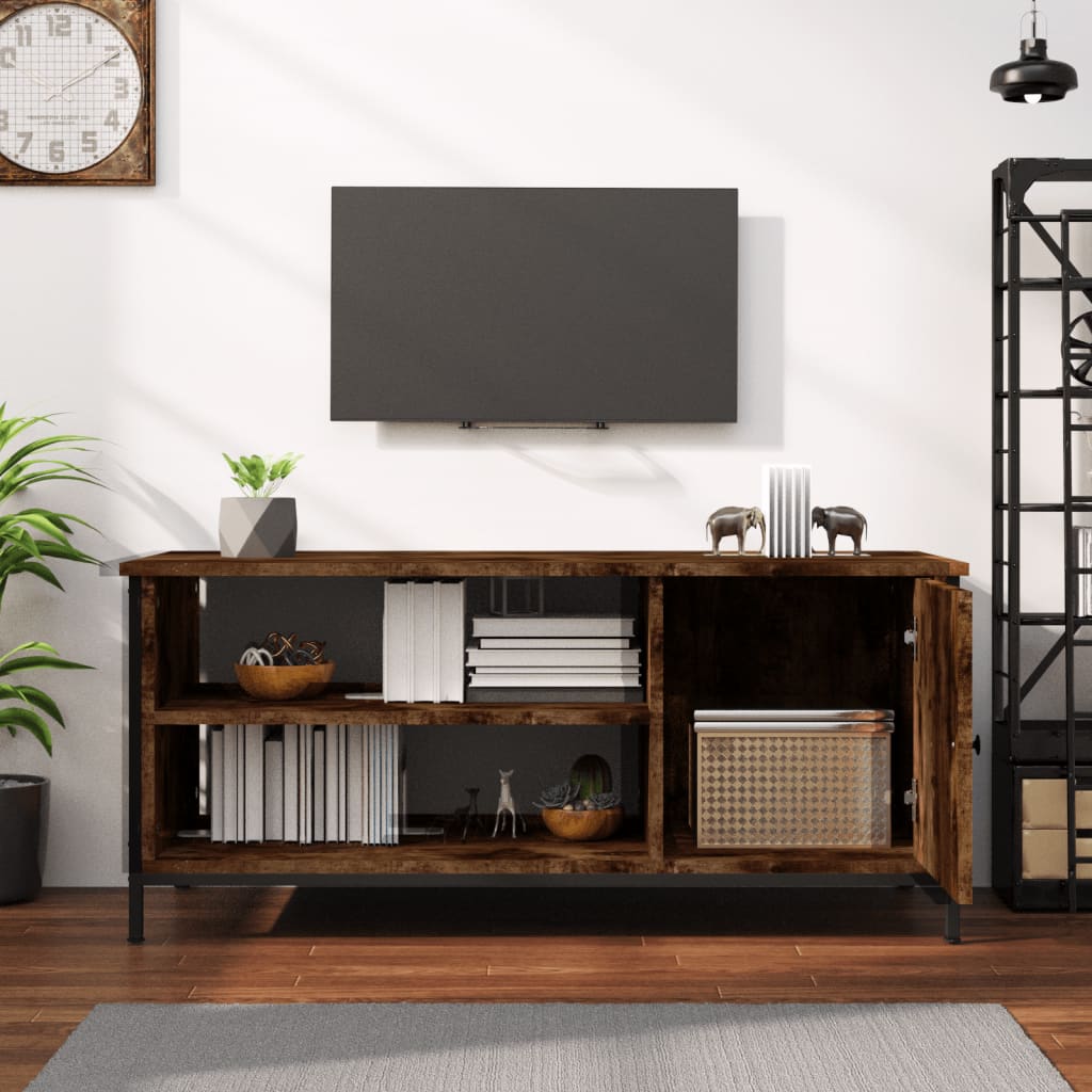 TV ormarić boja dimljenog hrasta 100x40x45 cm konstruirano drvo