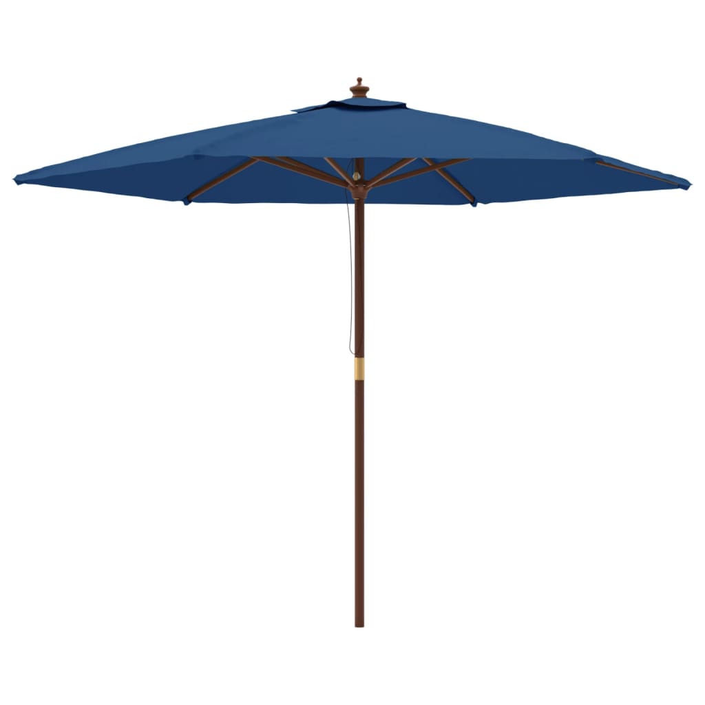 Vrtni suncobran s drvenim stupom bordo 299x240 cm