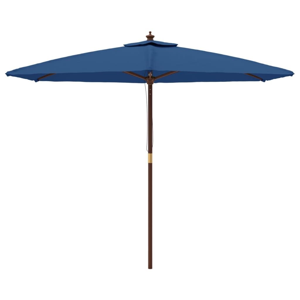 Vrtni suncobran s drvenim stupom bordo 299x240 cm