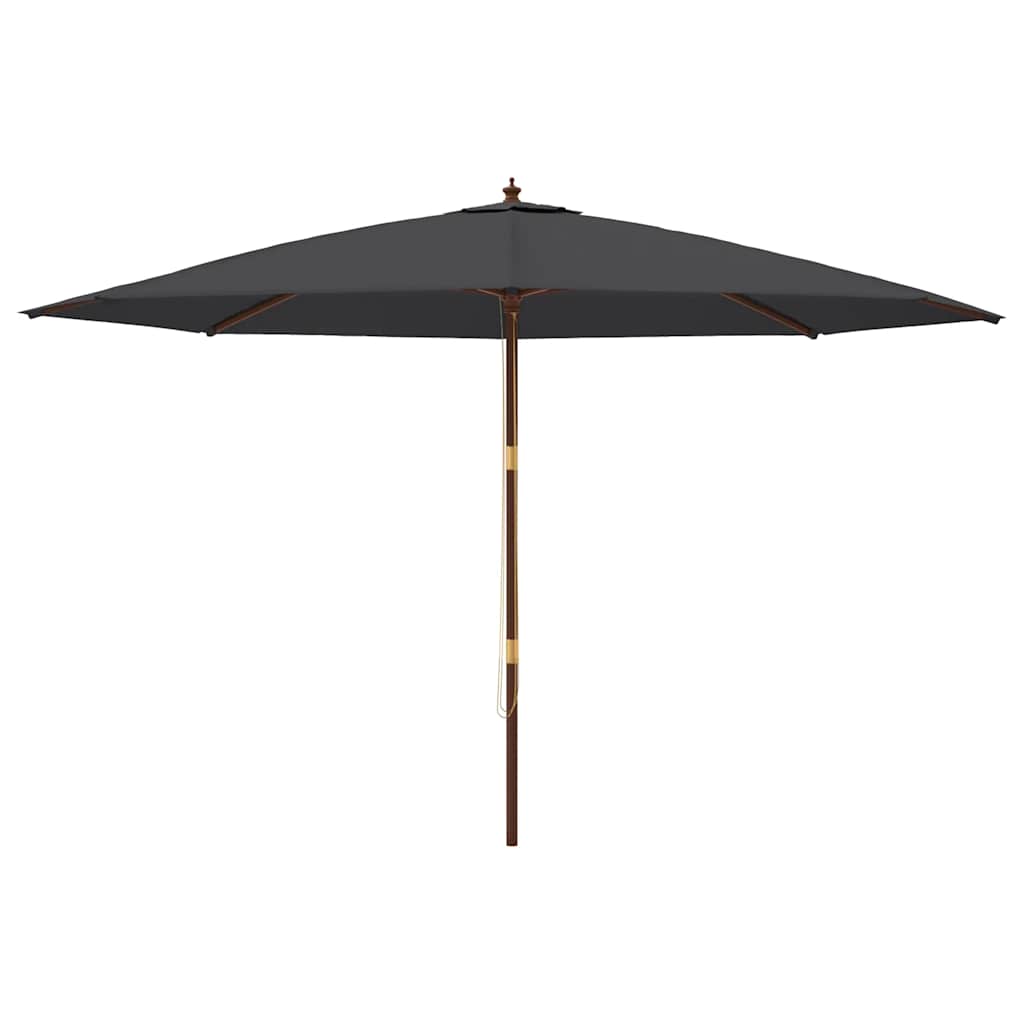 Vrtni suncobran s drvenim stupom 400 x 273 cm