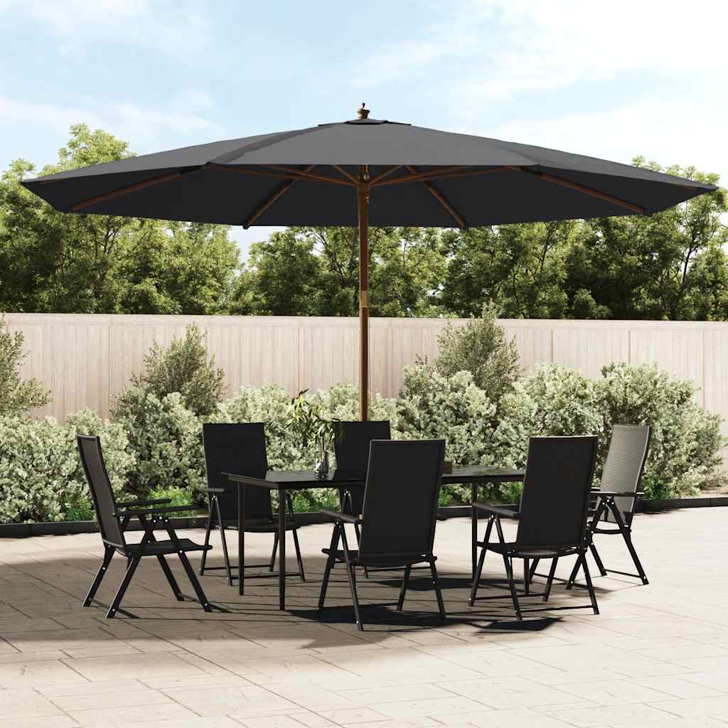 Vrtni suncobran s drvenim stupom 400 x 273 cm
