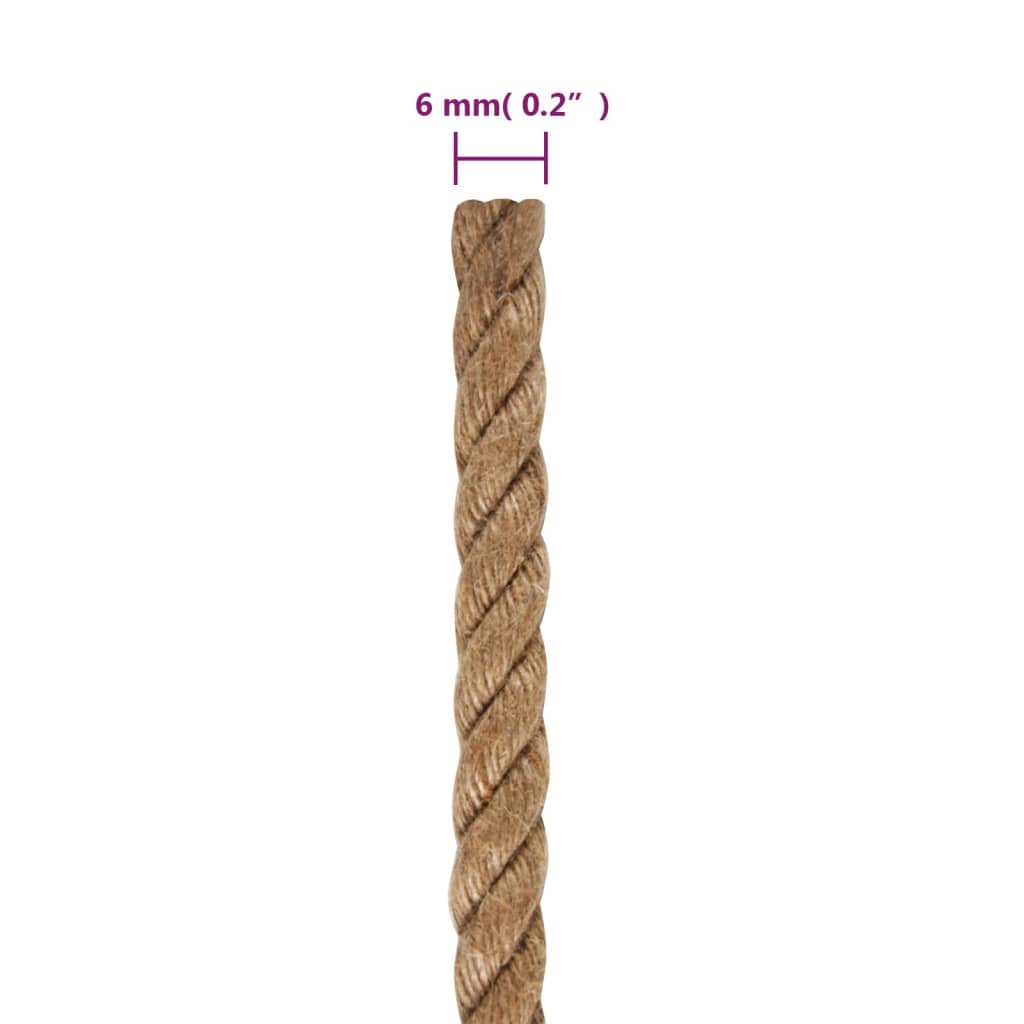 Uže od jute dužina 100 m debljina 6 mm