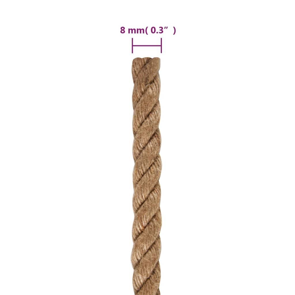 Uže od jute dužina 25 m debljina 8 mm