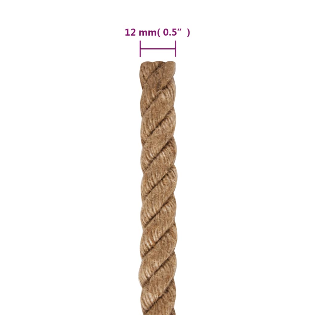 Uže od jute dužina 50 m debljina 12 mm