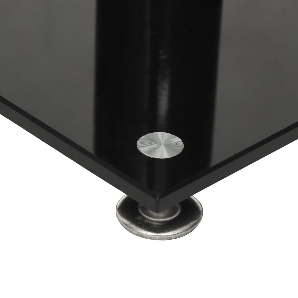 Stalci za zvučnike crno-srebrni 2 kom kaljeno staklo s 1 stupom