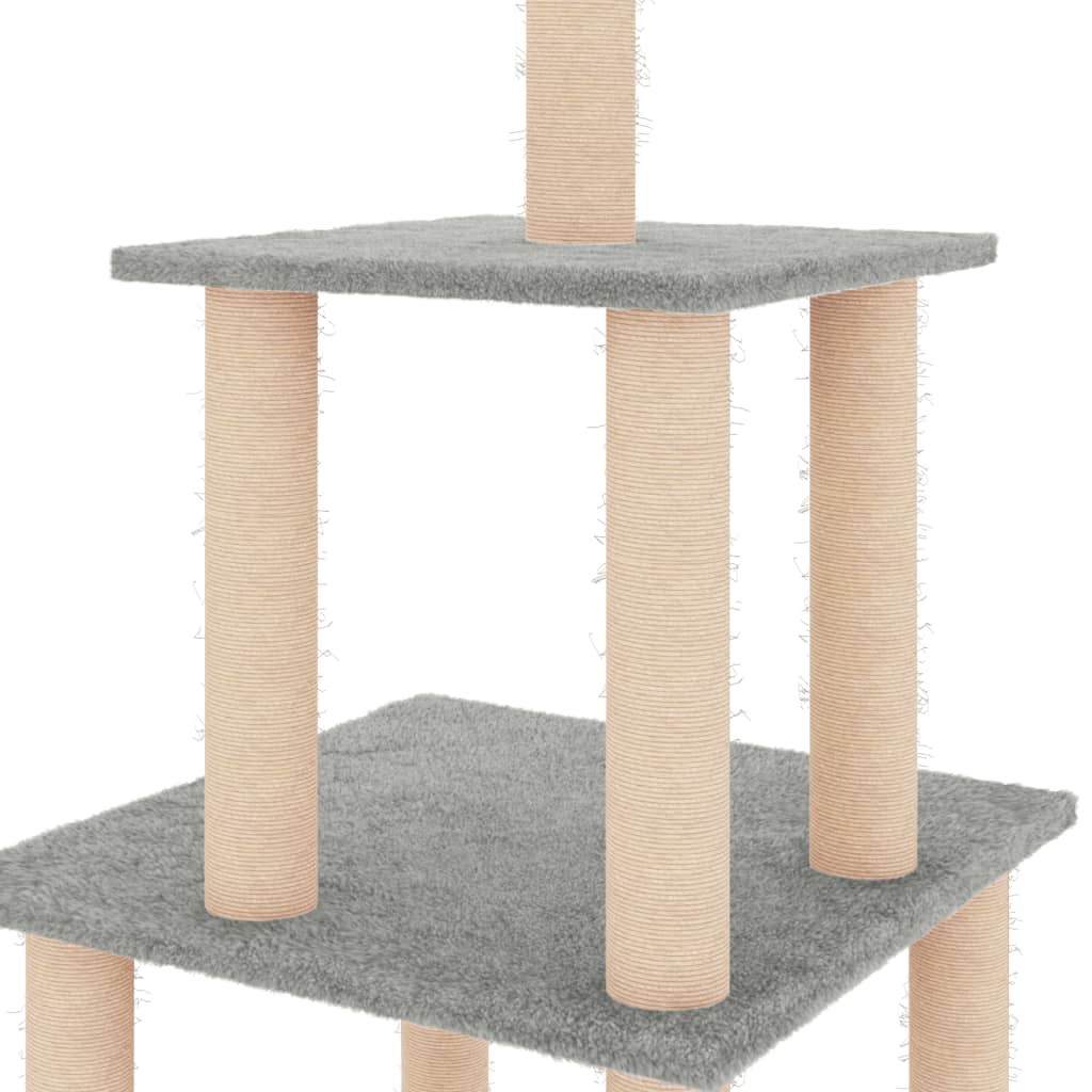 Penjalica za mačke sa stupovima za grebanje svjetlosiva 111 cm