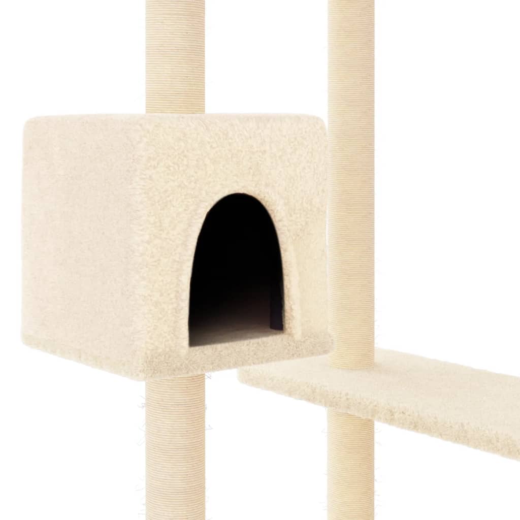 Penjalica za mačke sa stupovima za grebanje krem 82 cm
