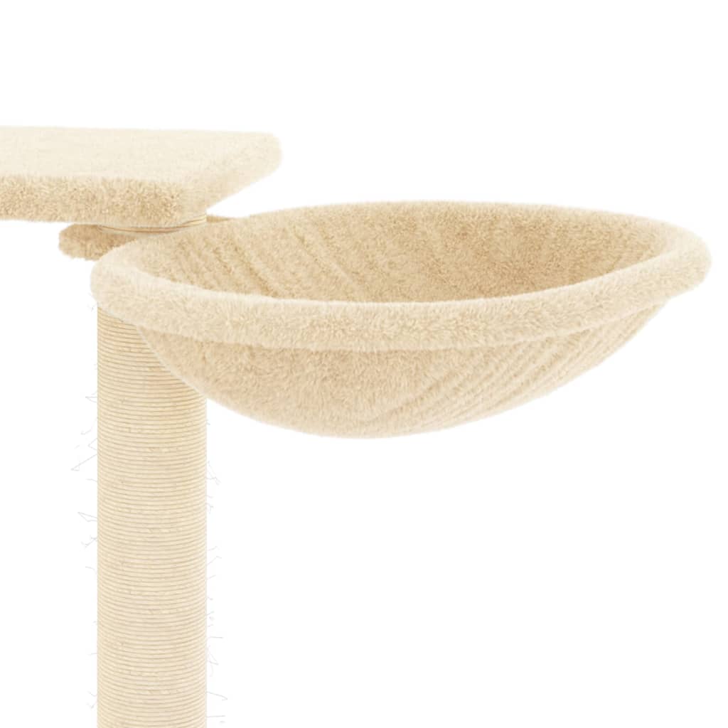 Penjalica za mačke sa stupovima za grebanje krem 82 cm