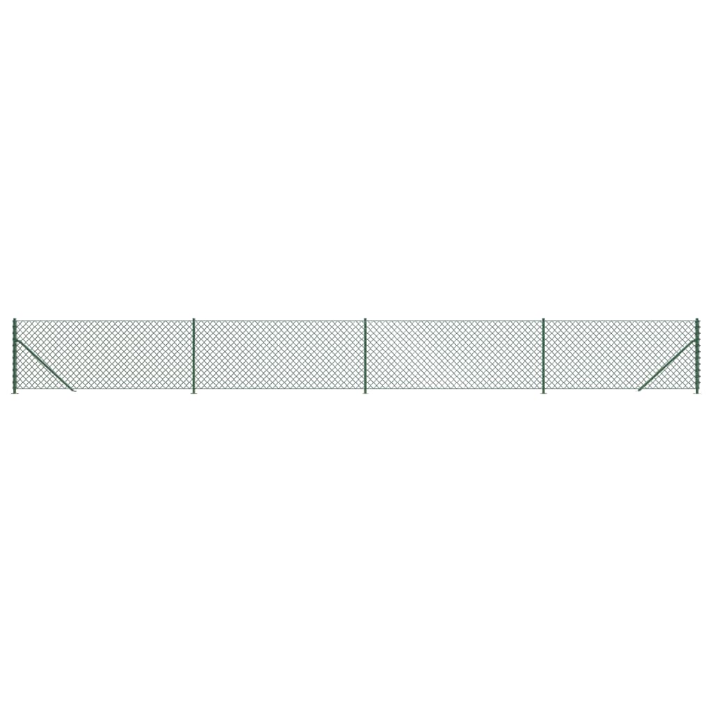 Žičana ograda s prirubnicom zelena 1 x 10 m