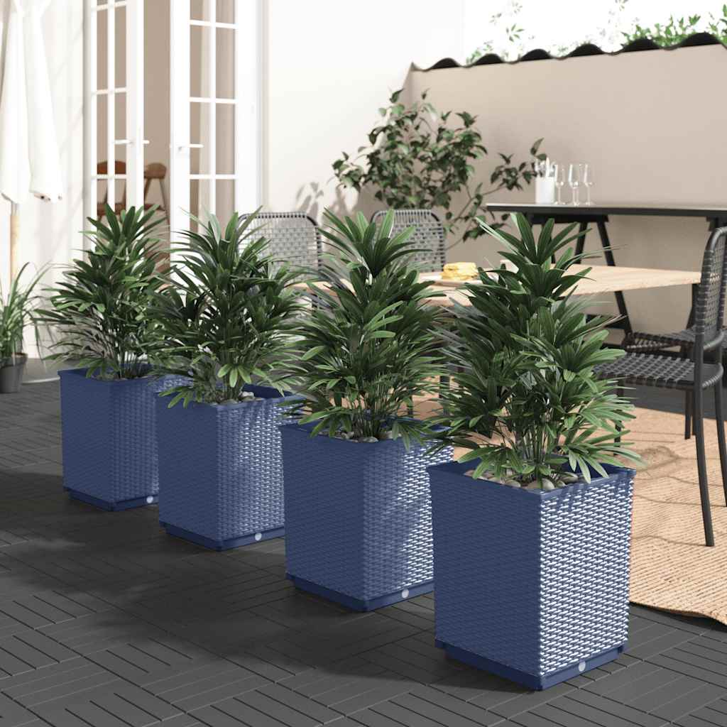 Sadilice 4 kom plava siva 30 x 30 x 37 cm od polipropilena