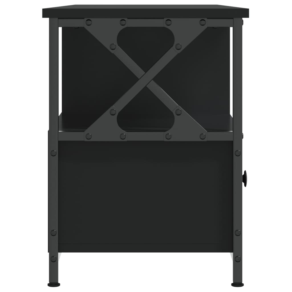 TV ormarić crni 102 x 33 x 45 cm konstruirano drvo i željezo