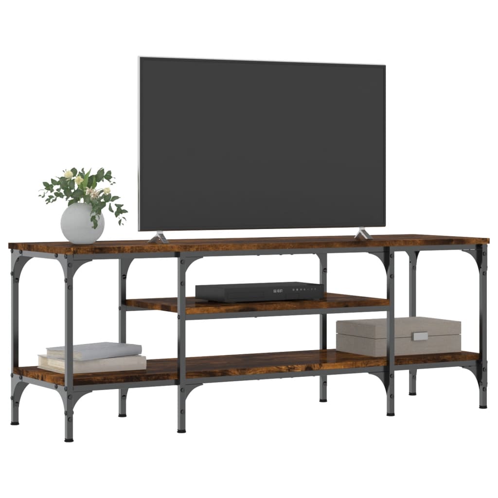 TV ormarić boja dimljenog hrasta 121x35x45 cm od drva i željeza
