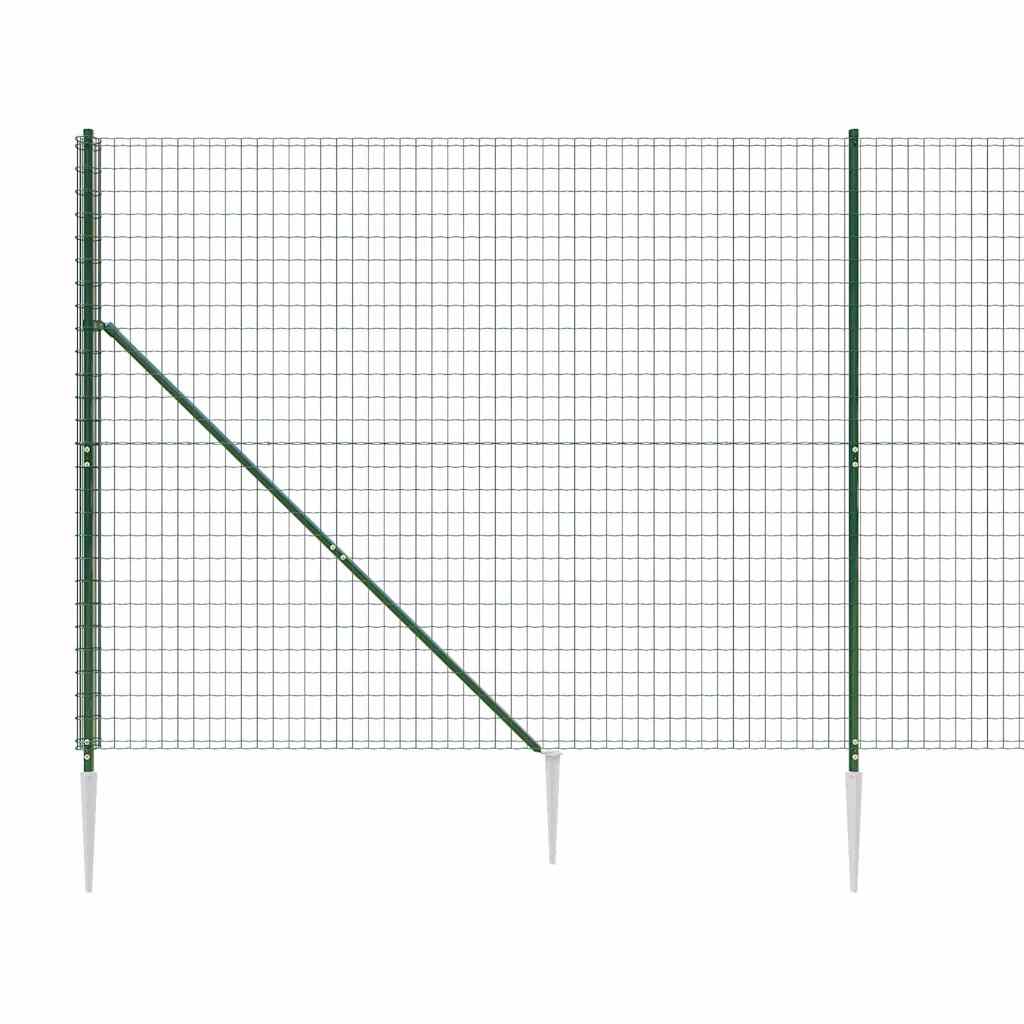 Ograda od žičane mreže sa šiljastim držačima zelena 1,8 x 25 m