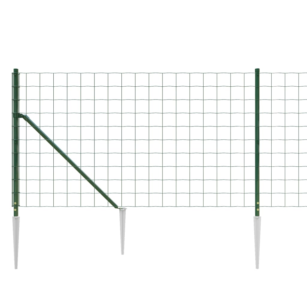 Ograda od žičane mreže sa šiljastim držačima zelena 0,8 x 25 m