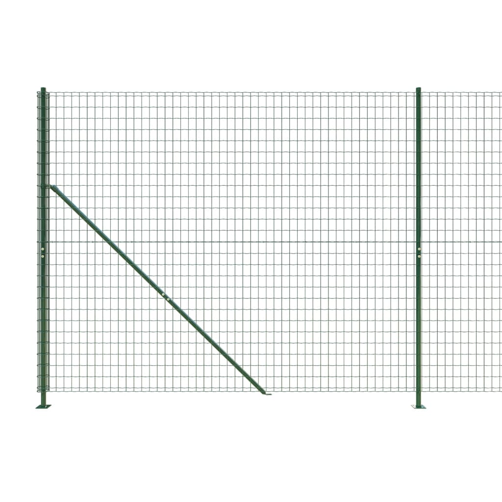 Ograda od žičane mreže s prirubnicom zelena 2x10 m