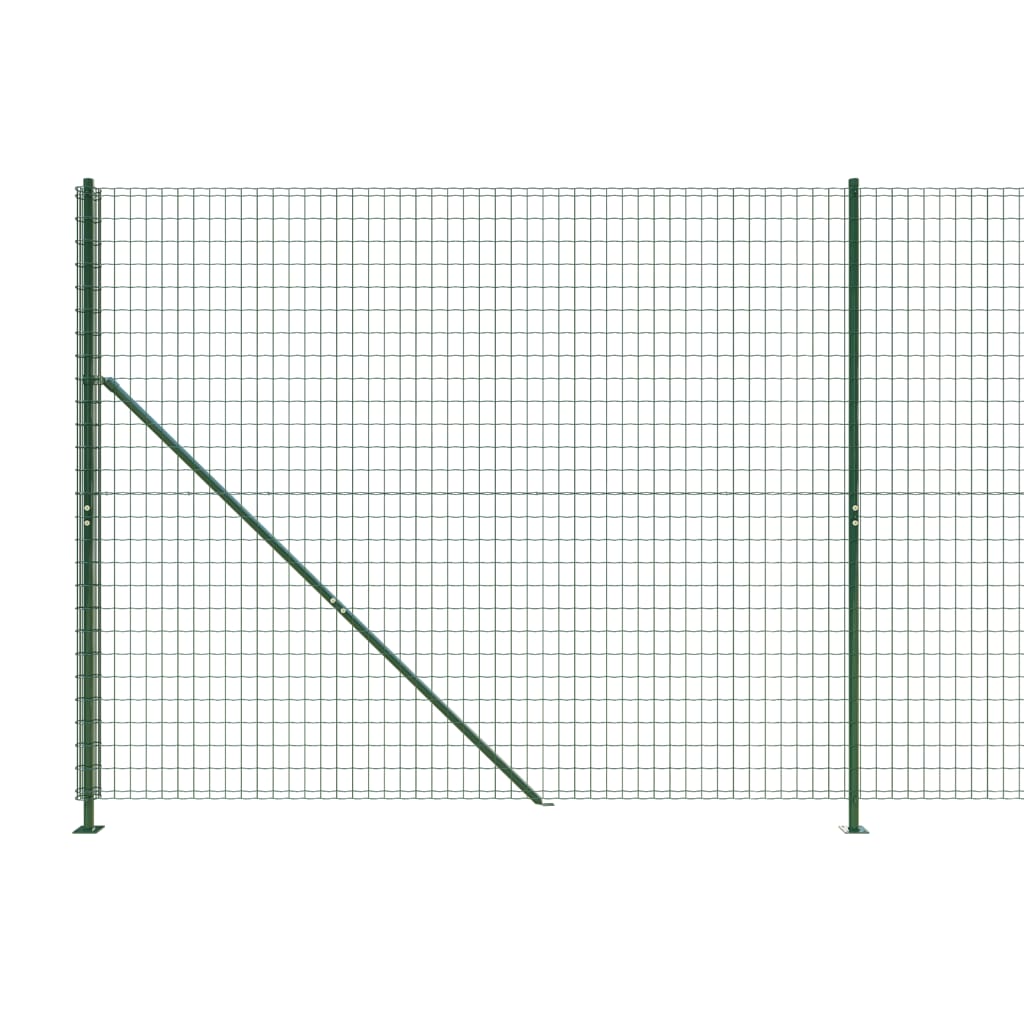 Ograda od žičane mreže s prirubnicom zelena 1,4 x 25 m