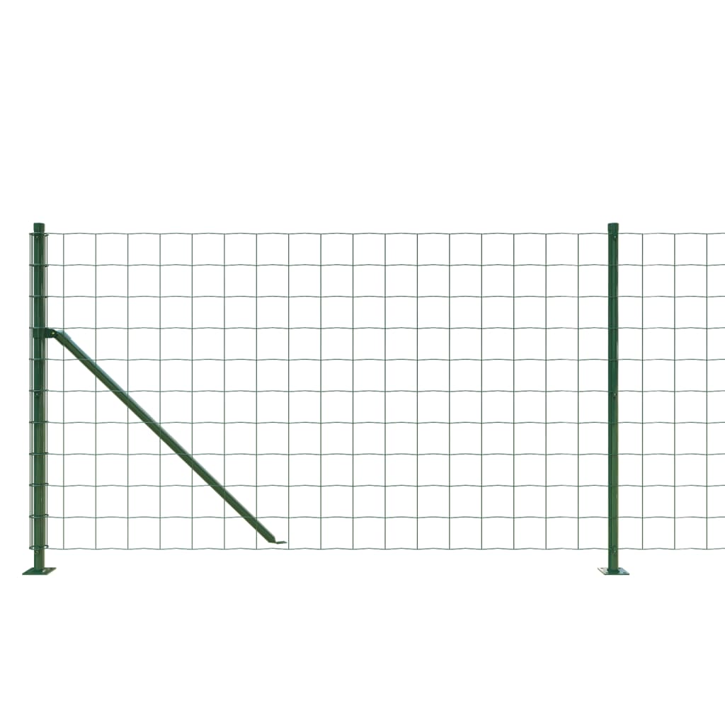 Ograda od žičane mreže s prirubnicom zelena 1,1x10 m