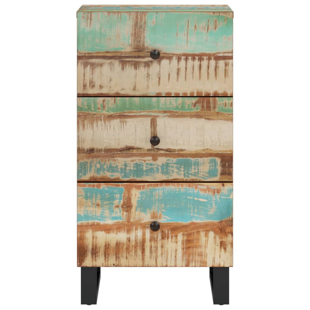 Komoda s 3 ladice 40x33,5x75 cm od masivnog obnovljenog drva