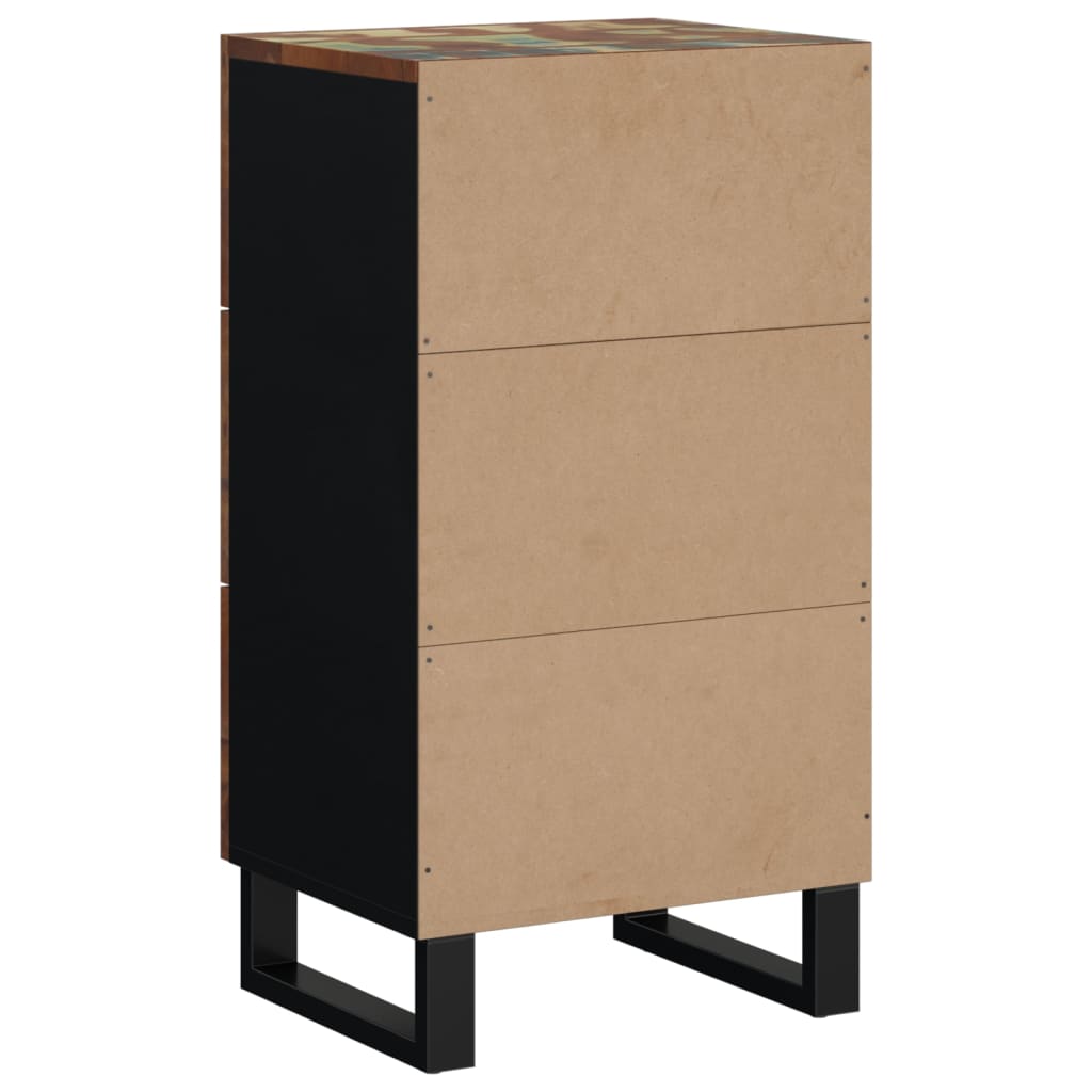 Komoda s 3 ladice 40x33,5x75 cm od masivnog obnovljenog drva