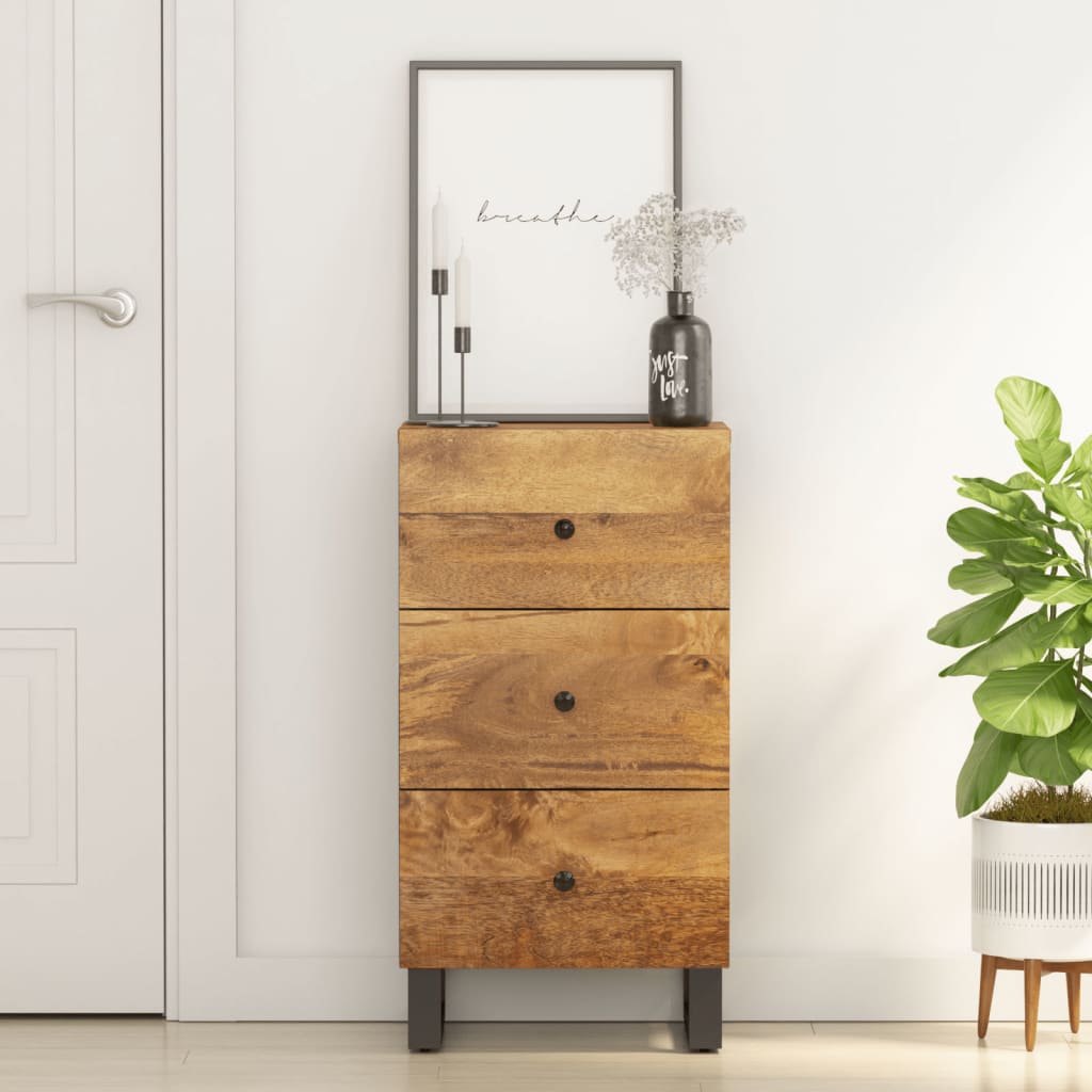 Komoda s 3 ladice 40x33,5x75 cm od masivnog obnovljenog drva