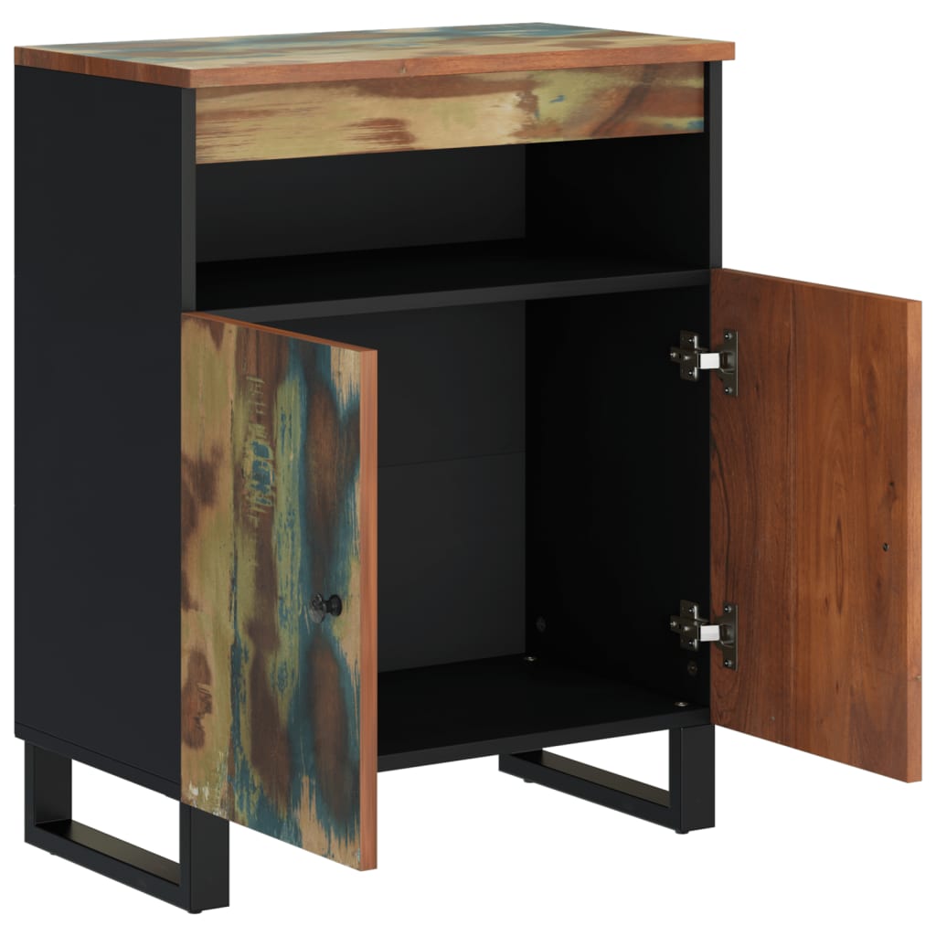Komoda s 2 vrata 60 x 33 x 75 cm od masivnog obnovljenog drva