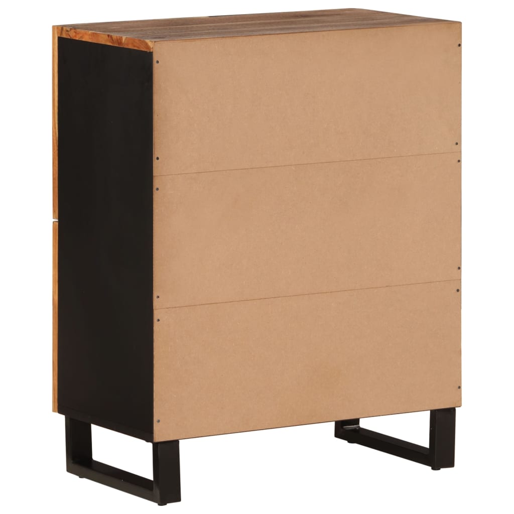 Komoda s 4 vrata 60 x 33 x 75 cm od masivnog drva manga