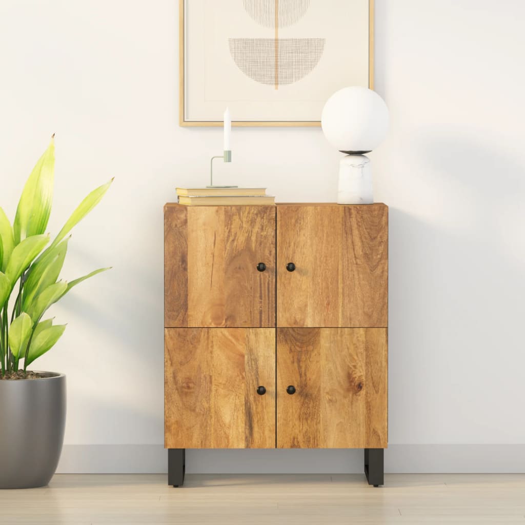 Komoda s 4 vrata 60 x 33 x 75 cm od masivnog drva manga