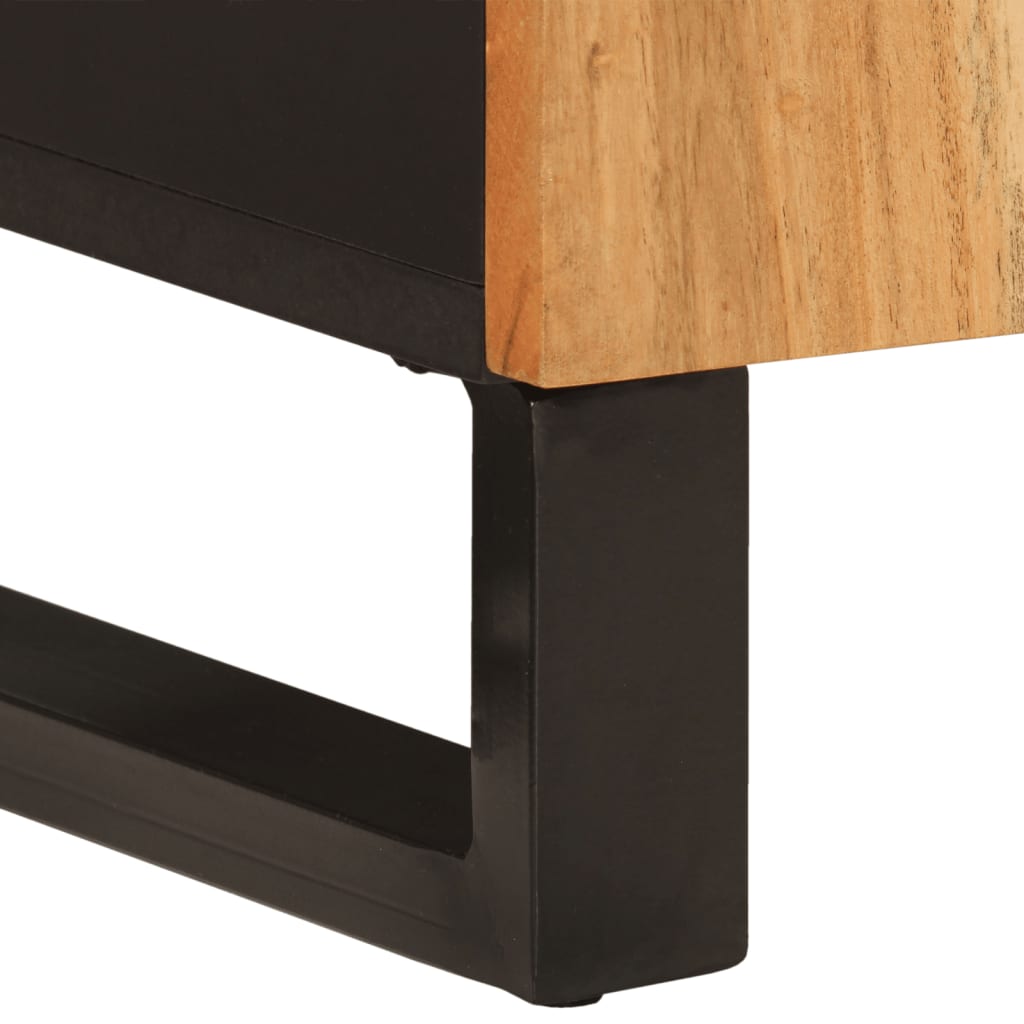Komoda s 2 vrata 90 x 33 x 75 cm od masivnog drva bagrema