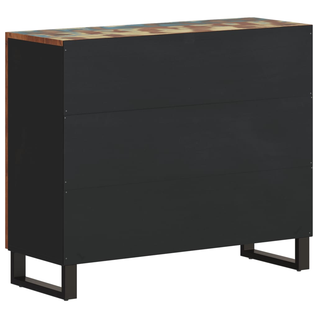 Komoda s 2 vrata 90 x 33 x 75 cm od masivnog obnovljenog drva