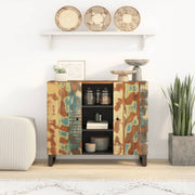 Komoda s 2 vrata 90 x 33 x 75 cm od masivnog obnovljenog drva