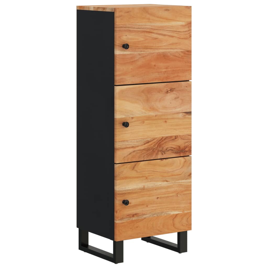 Visoka komoda s 3 vrata 40x33x110 cm od drva bagrema i željeza