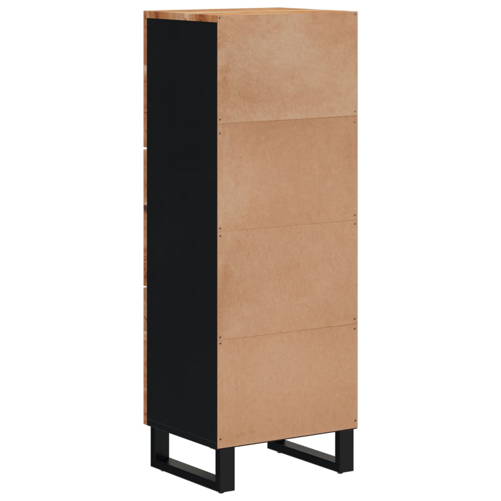 Visoka komoda s 3 vrata 40x33x110 cm od drva bagrema i željeza