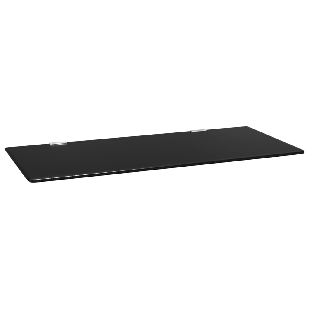 Zidna pregrada za pisoar crna 90 x 40 cm od kaljenog stakla