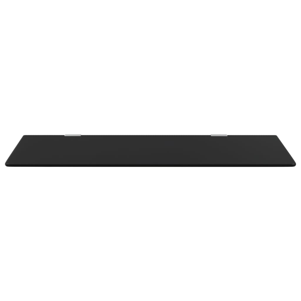 Zidna pregrada za pisoar crna 90 x 40 cm od kaljenog stakla