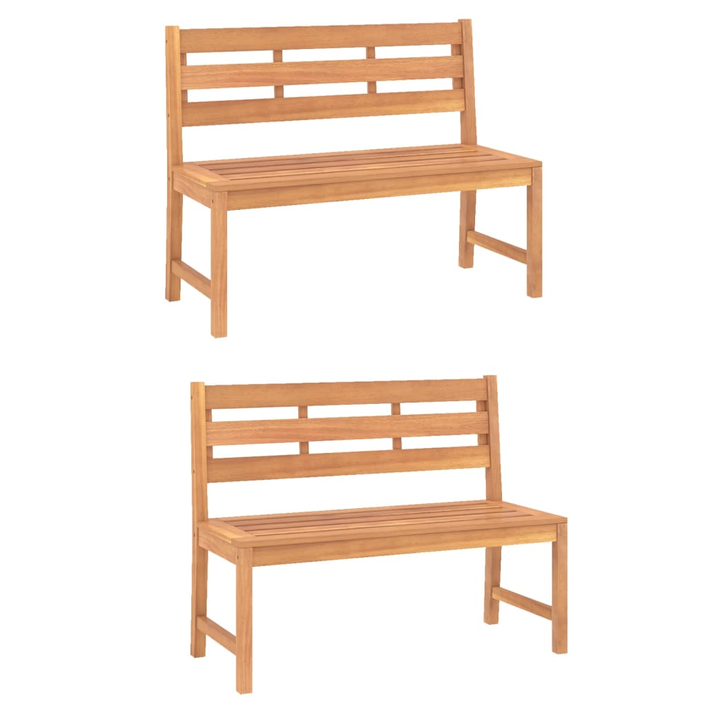 5-dijelni vrtni blagovaonski set od masivne tikovine Smeđa 140 cm table length