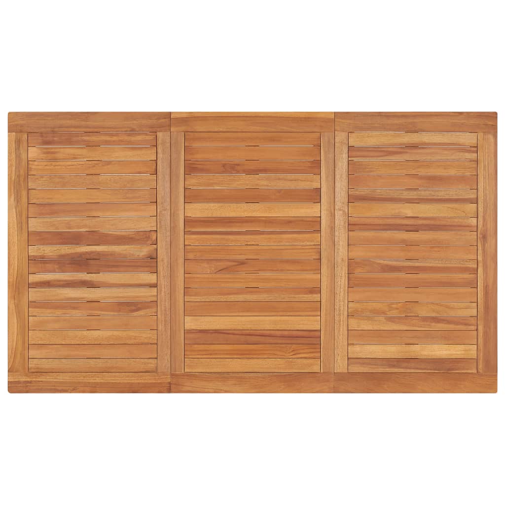5-dijelni vrtni blagovaonski set od masivne tikovine Smeđa 140 cm table length