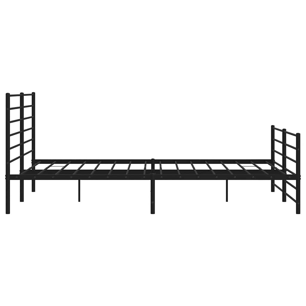 Metalni okvir kreveta uzglavlje i podnožje crni 193x203 cm