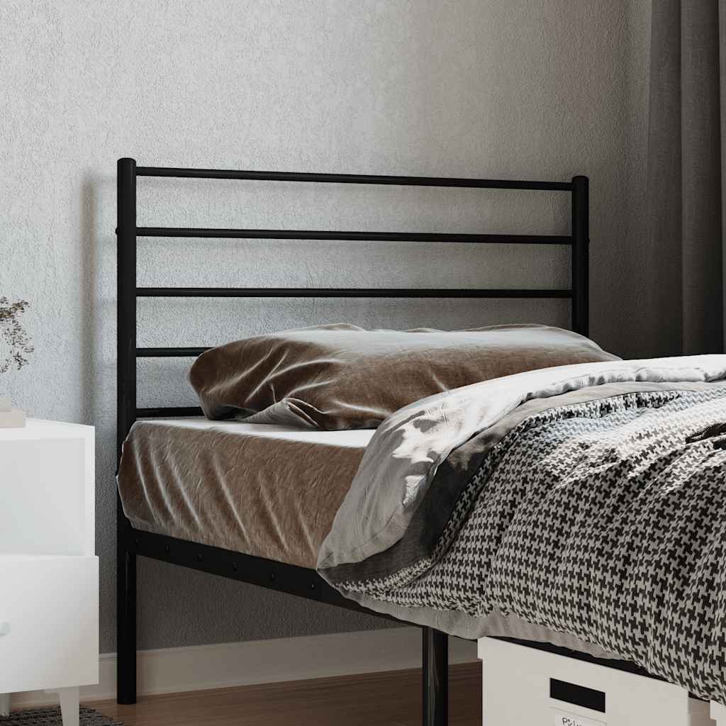 Metalno zamjensko uzglavlje crno 90 cm
