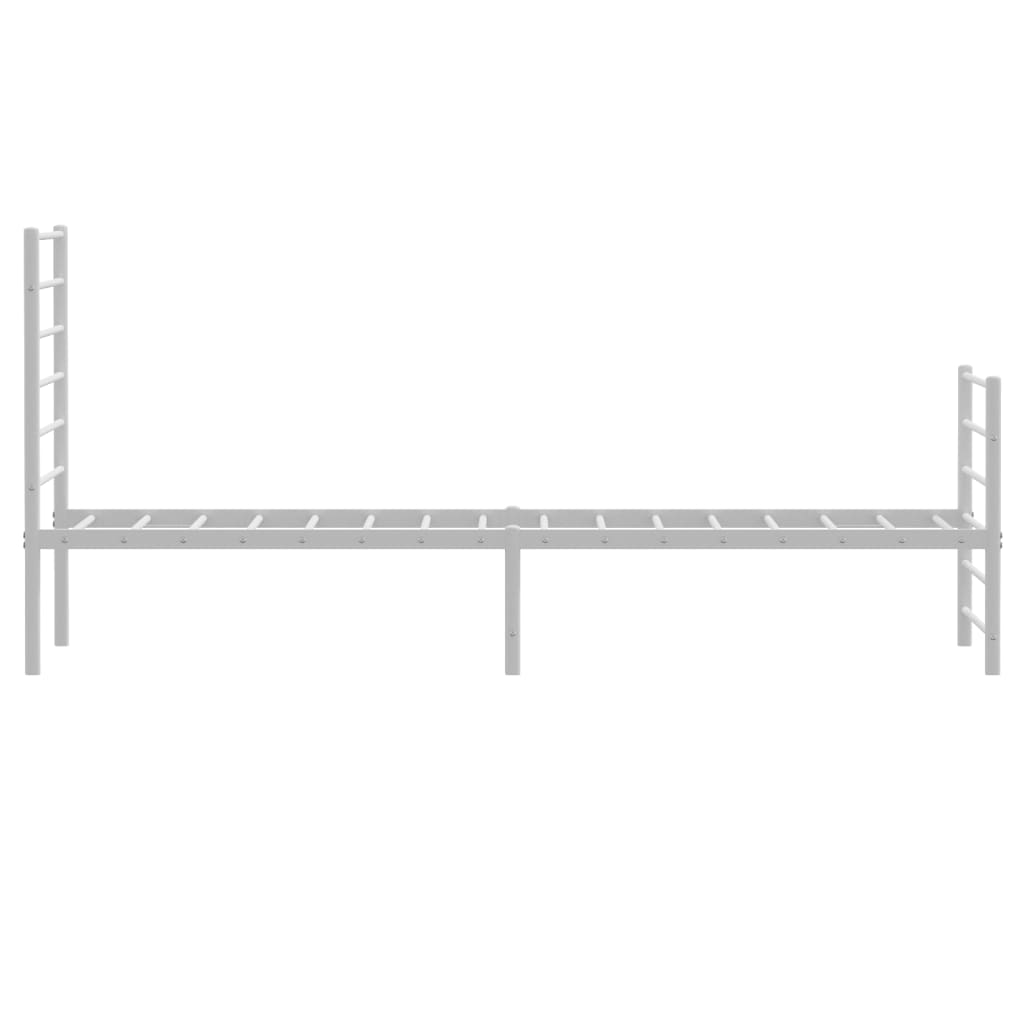 Metalni okvir kreveta uzglavlje i podnožje bijeli 107x203 cm