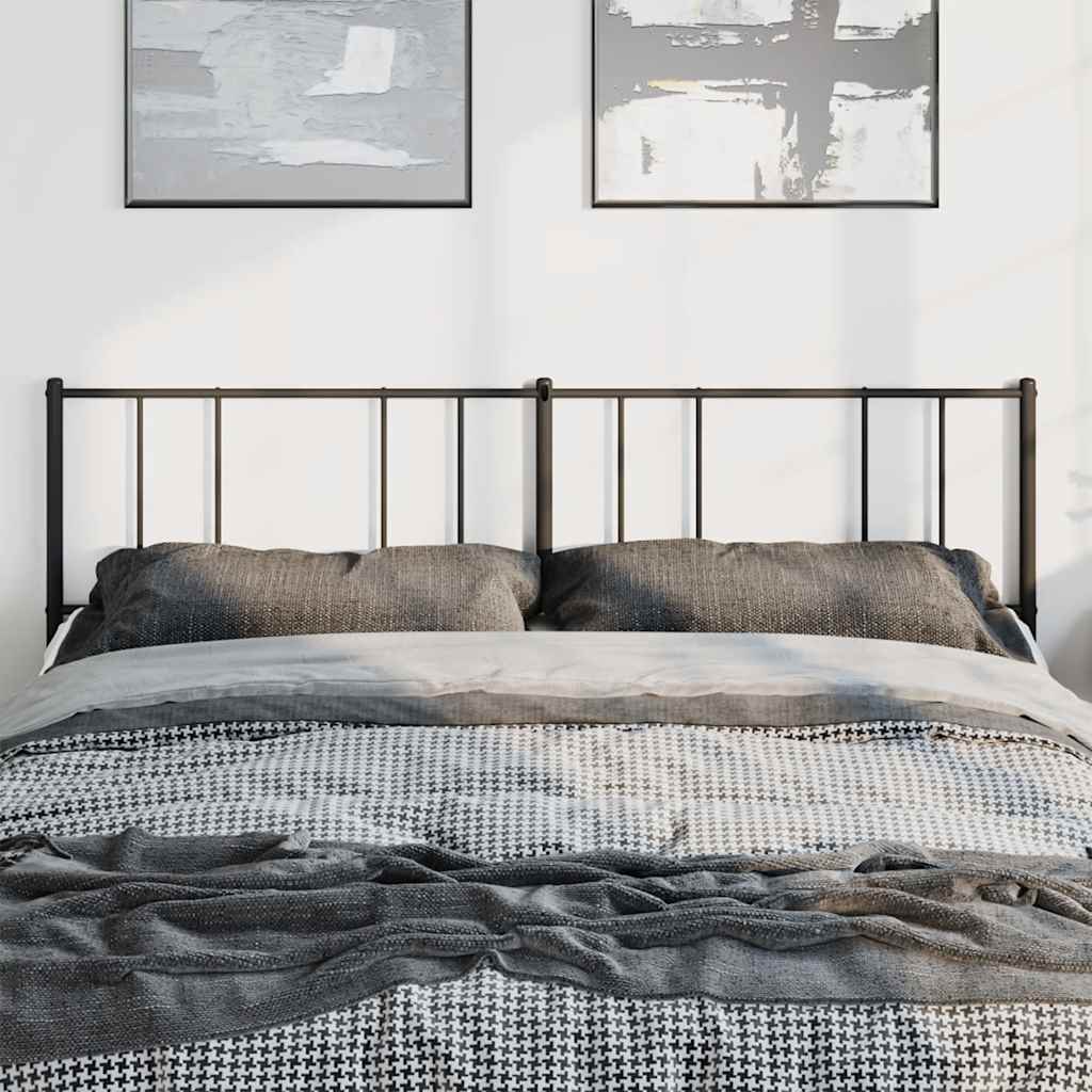 Metalno zamjensko uzglavlje crno 180 cm