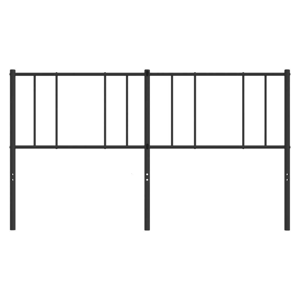 Metalno zamjensko uzglavlje crno 200 cm