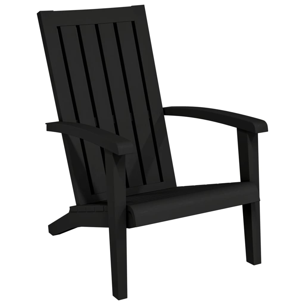 Vrtne stolice Adirondack 2 kom crne od polipropilena