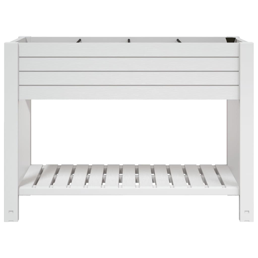 Povišena vrtna gredica bijela 110 x 45 x 79 cm od polipropilena