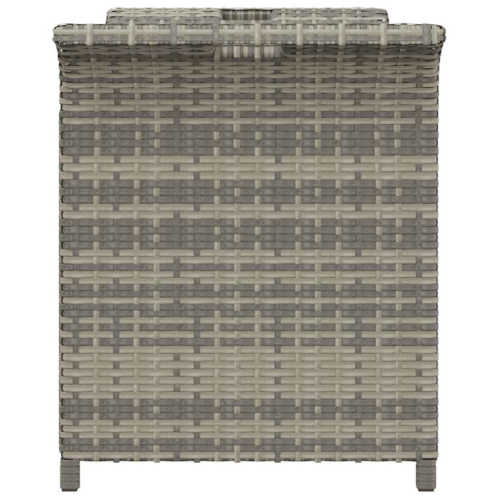 Vrtna klupa s jastukom siva 116 x 46 x 57 cm od poliratana