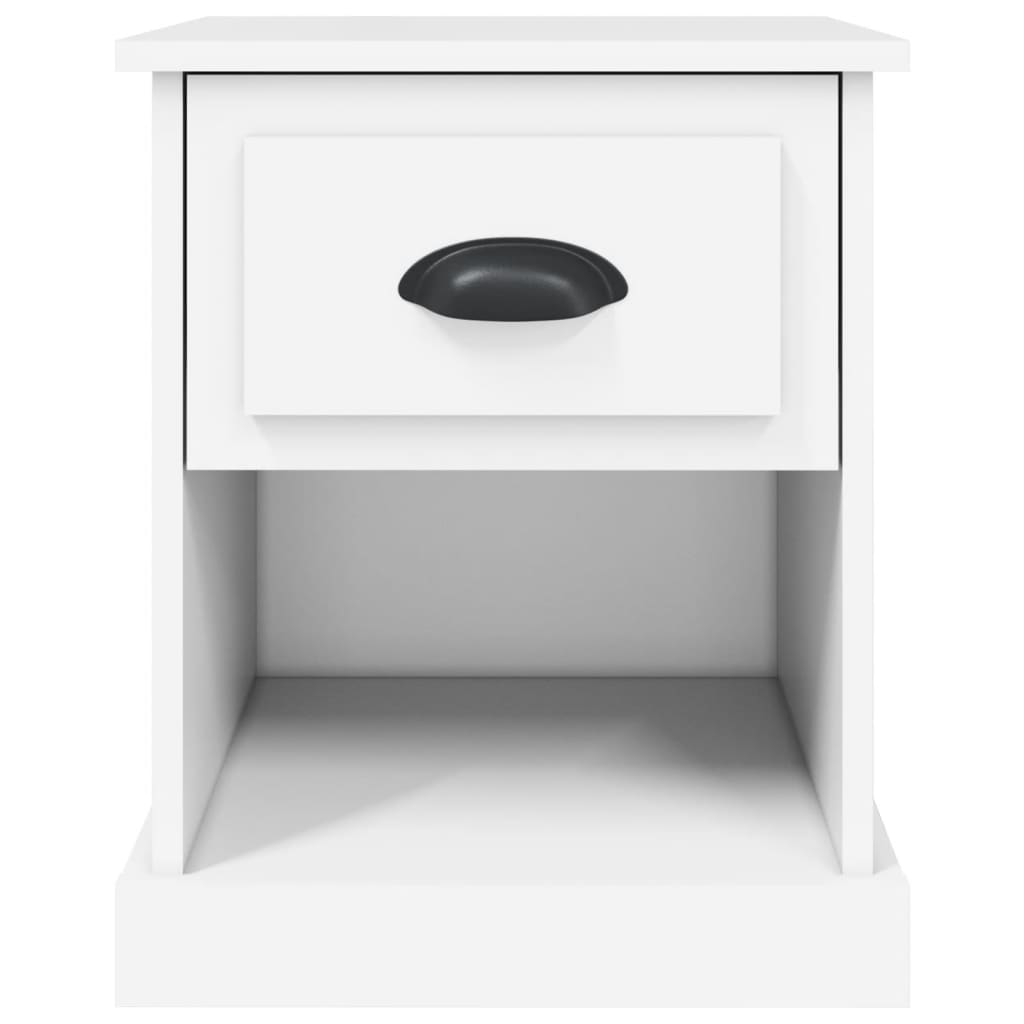 Noćni ormarići 2 kom bijeli 39 x 39 x 47,5 cm konstruirano drvo